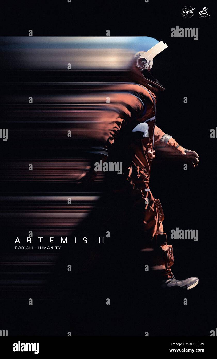 Artemis II crew poster Stock Photo - Alamy