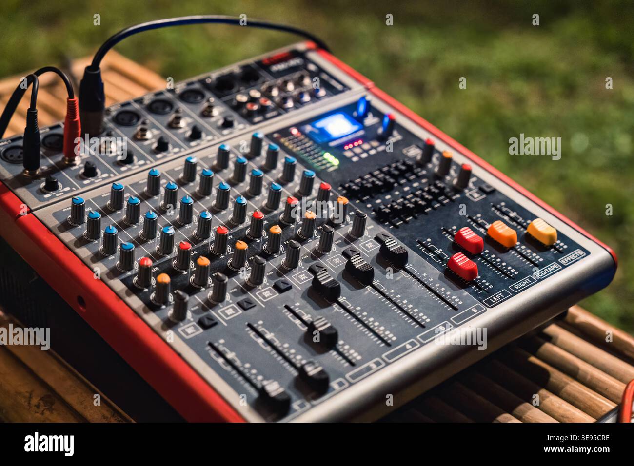 Sound Engineer Buttons Sound mixing console with effect buttons. Sound engineer instrument ...