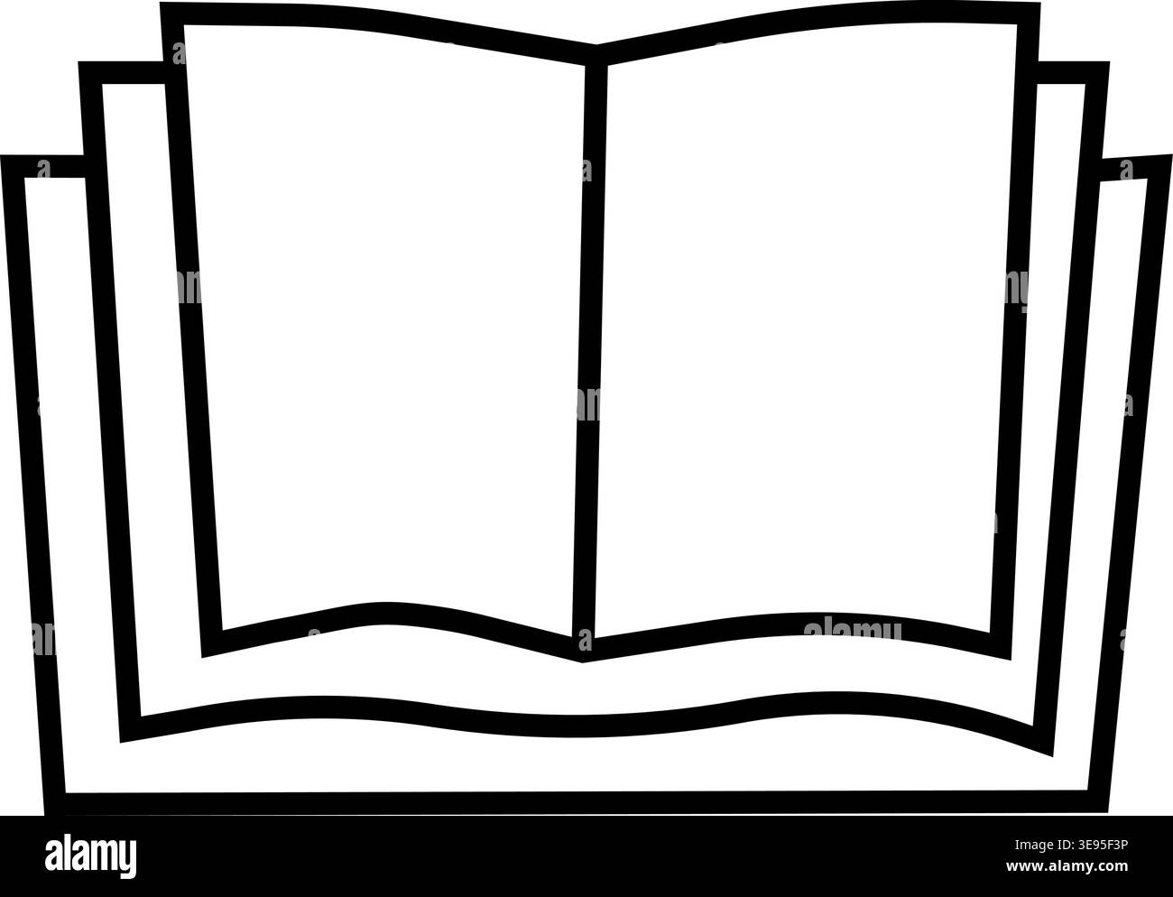 Open book icon – education, reading, knowledge symbol, library logo Stock Vector