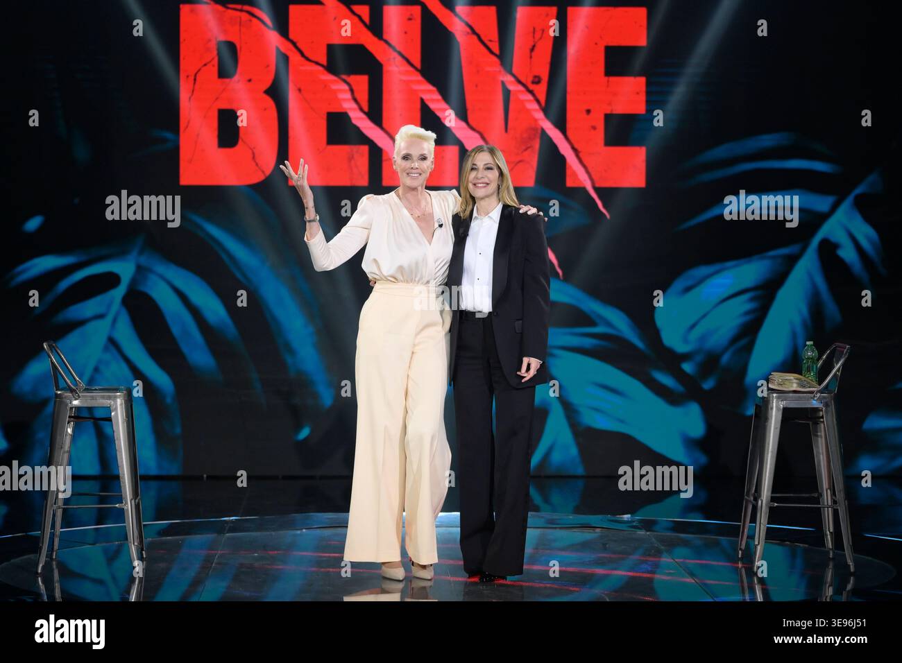 Brigitte Nielsen (l) and Francesca Fagnani (r) attend the third