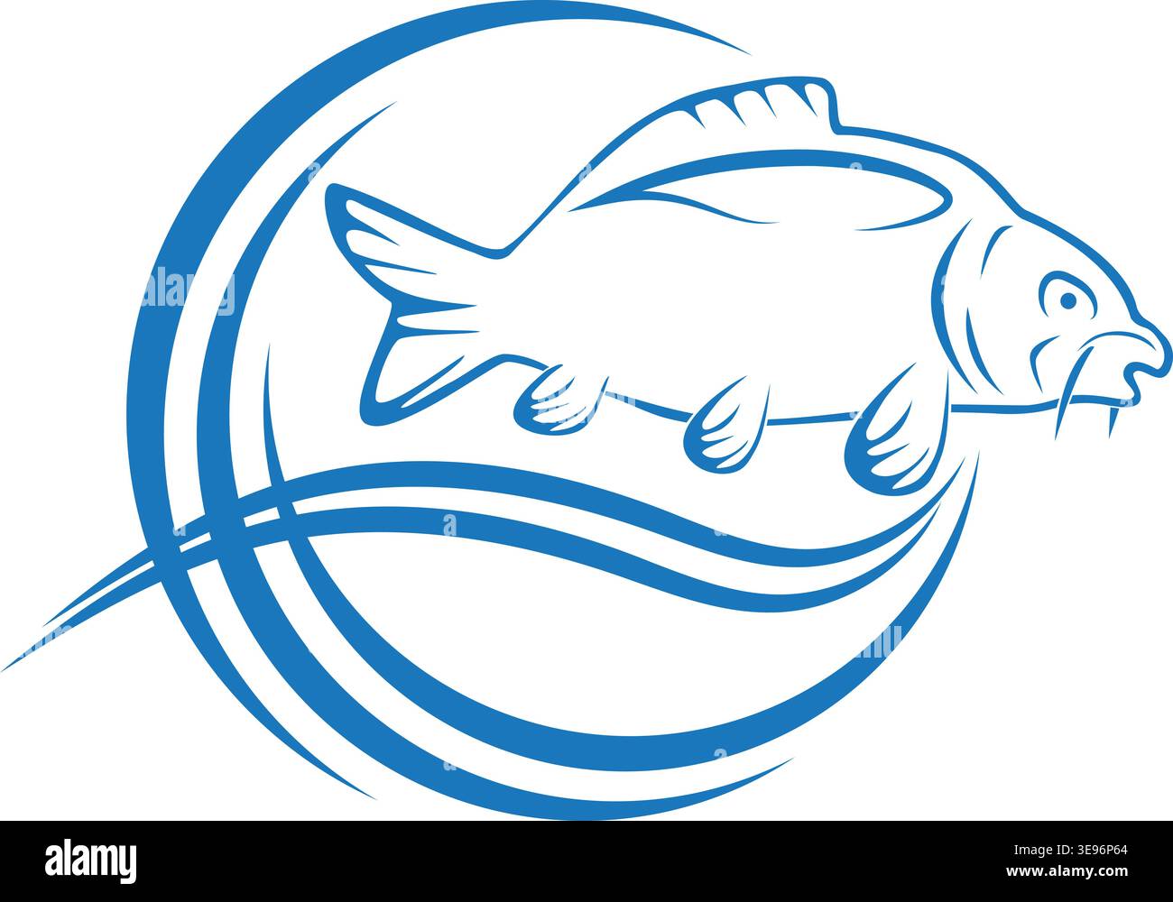 Carp drawing, carp, fish, logo, fishing, sport, icon, sticker label ...