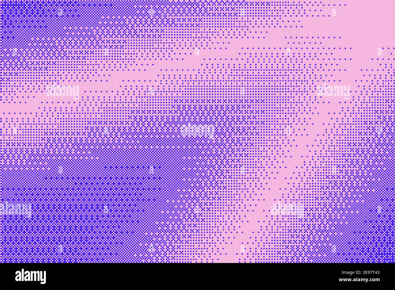 Pixel art background with retro gradient texture. Abstract bitmap pattern with dithered dots and geometric shapes for vintage arcade game design Stock Vector