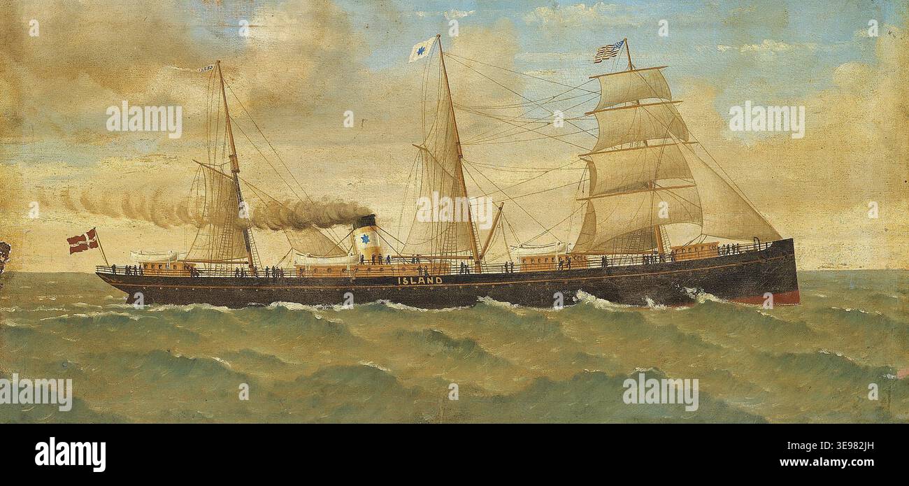 The steamship Island was built in Copenhagen by Burmeister and Wain in ...