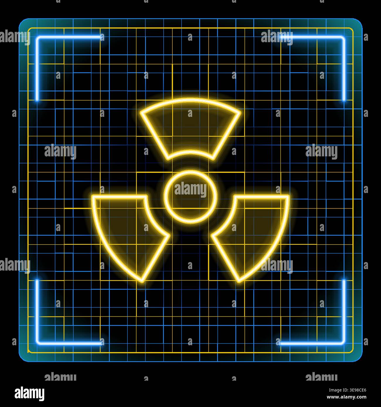 Radiation radioactive hazard sign, nuclear safety symbol, atomic energy ...