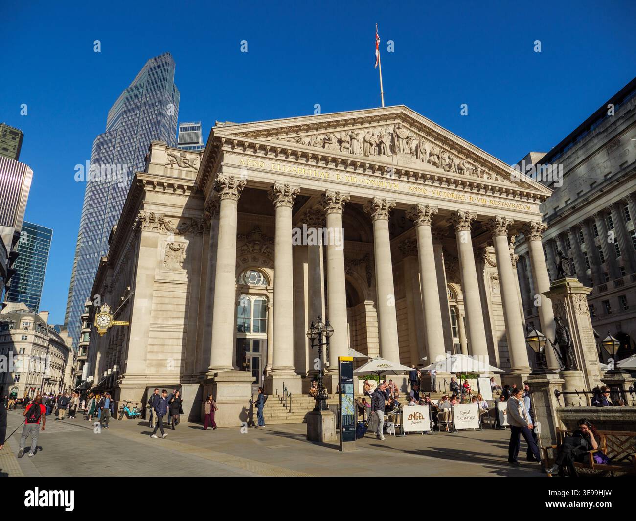 The Royal Exchange at Bank in the City of London, London, UK Stock Photo