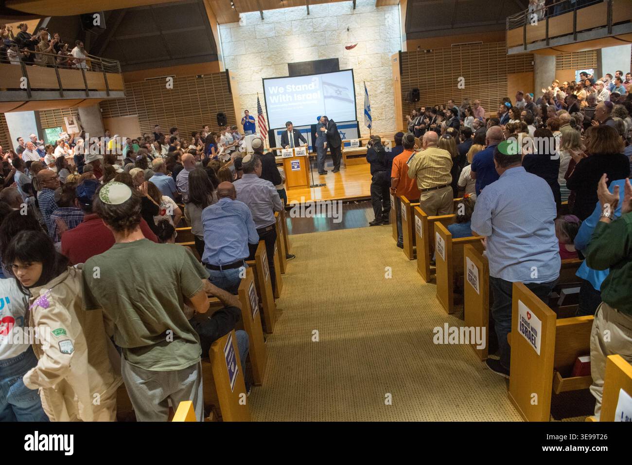 ‘Stand With Israel’ event at Dell Jewish Community Campus, Austin, Texas, October 9, 2023. (Photo by John Anderson/The Austin Chronicle) Stock Photo