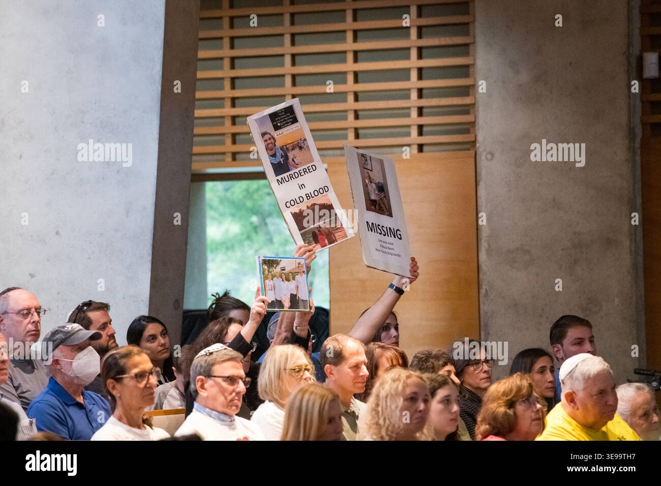 ‘Stand With Israel’ event at Dell Jewish Community Campus, Austin, Texas, October 9, 2023. (Photo by John Anderson/The Austin Chronicle) Stock Photo