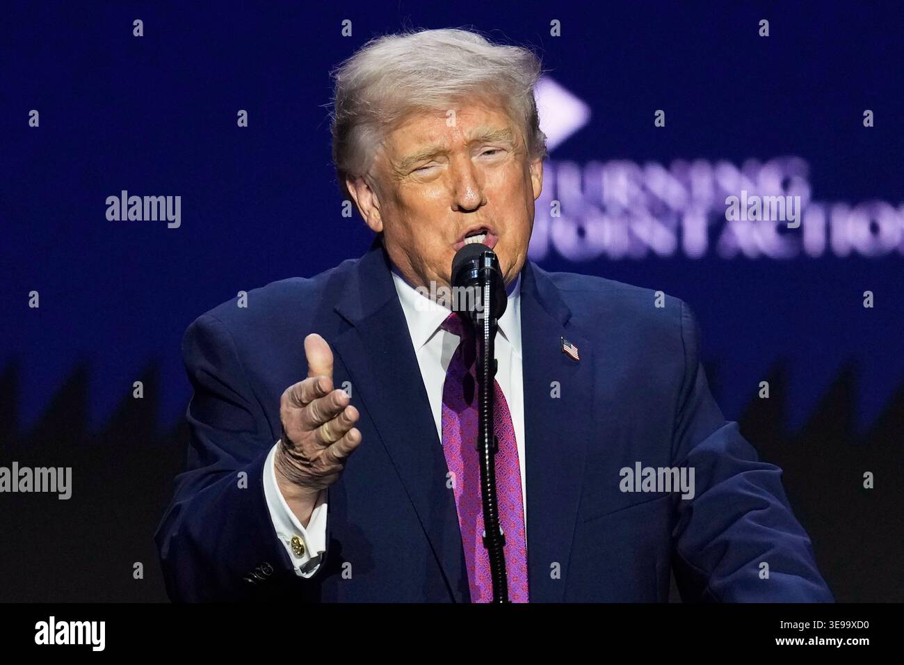 President Donald Trump speaks at a Turning Point USA event Friday ...