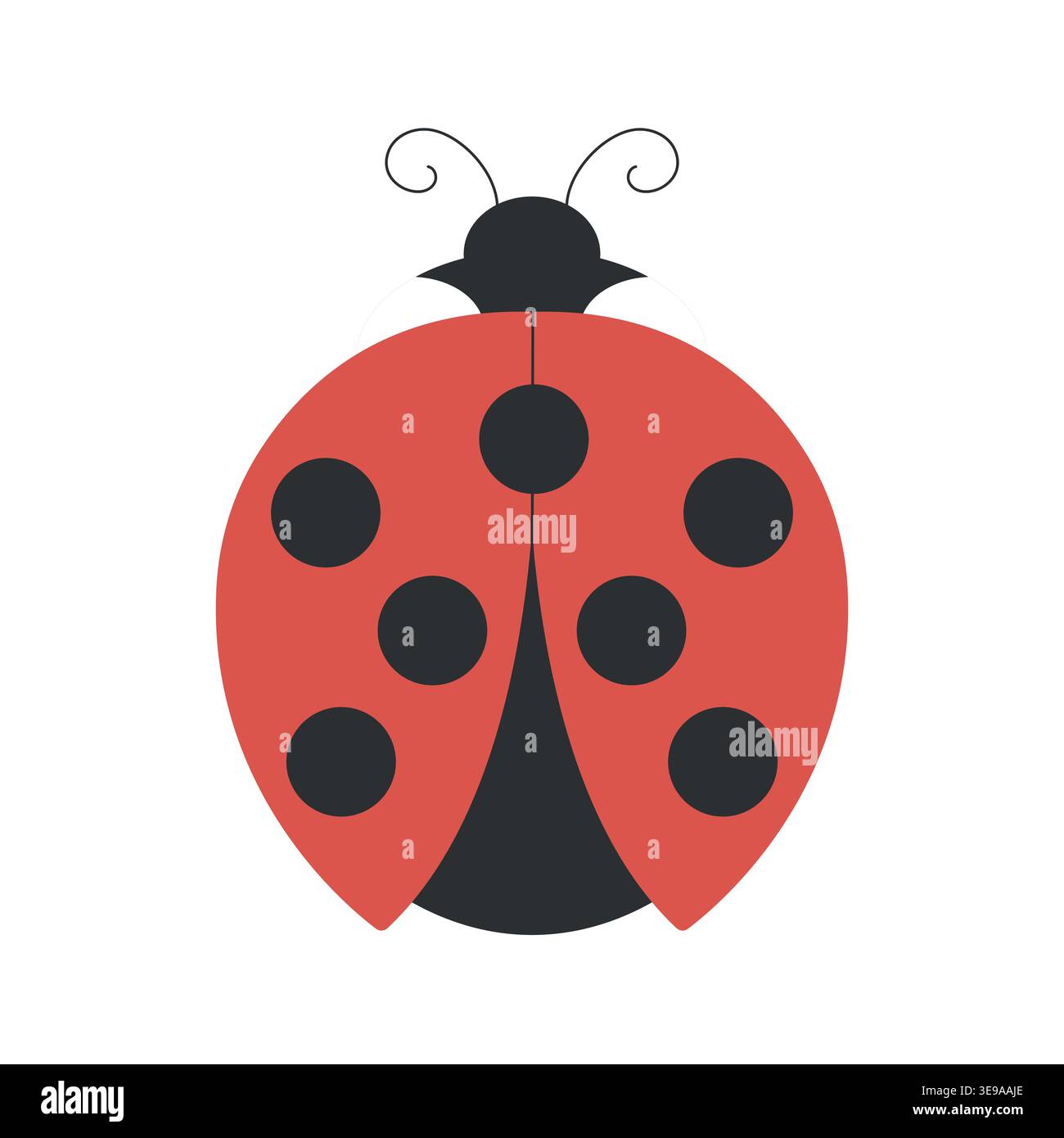 Ladybug. A simple vector illustration in a flat style. White background Stock Vector