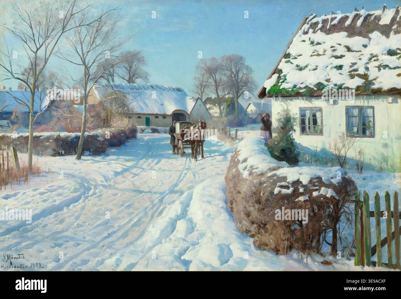 Peder monsted painting winter hi-res stock photography and images