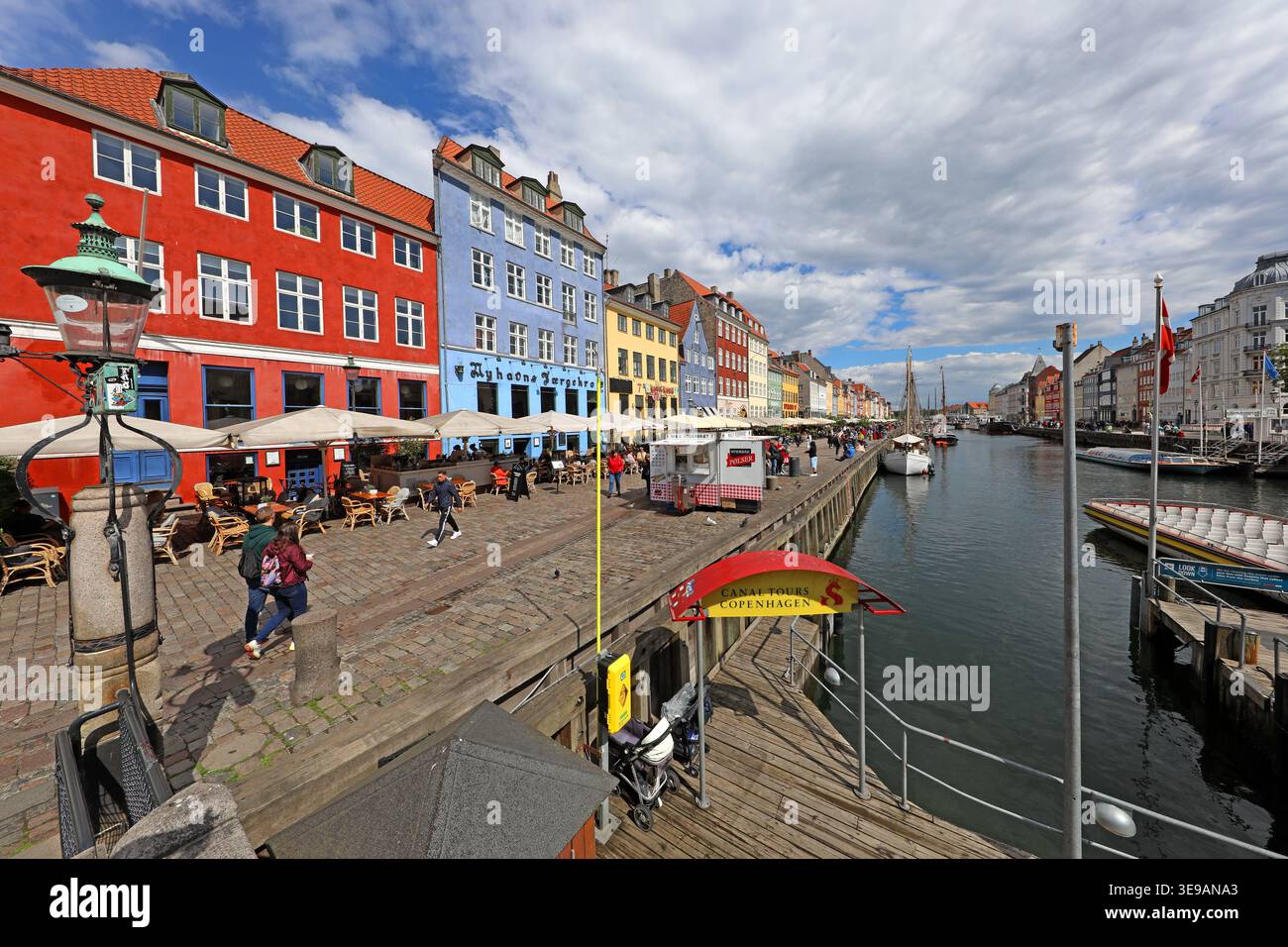 Nyhavn canal waterfront in Copenhagen. Stock Photo