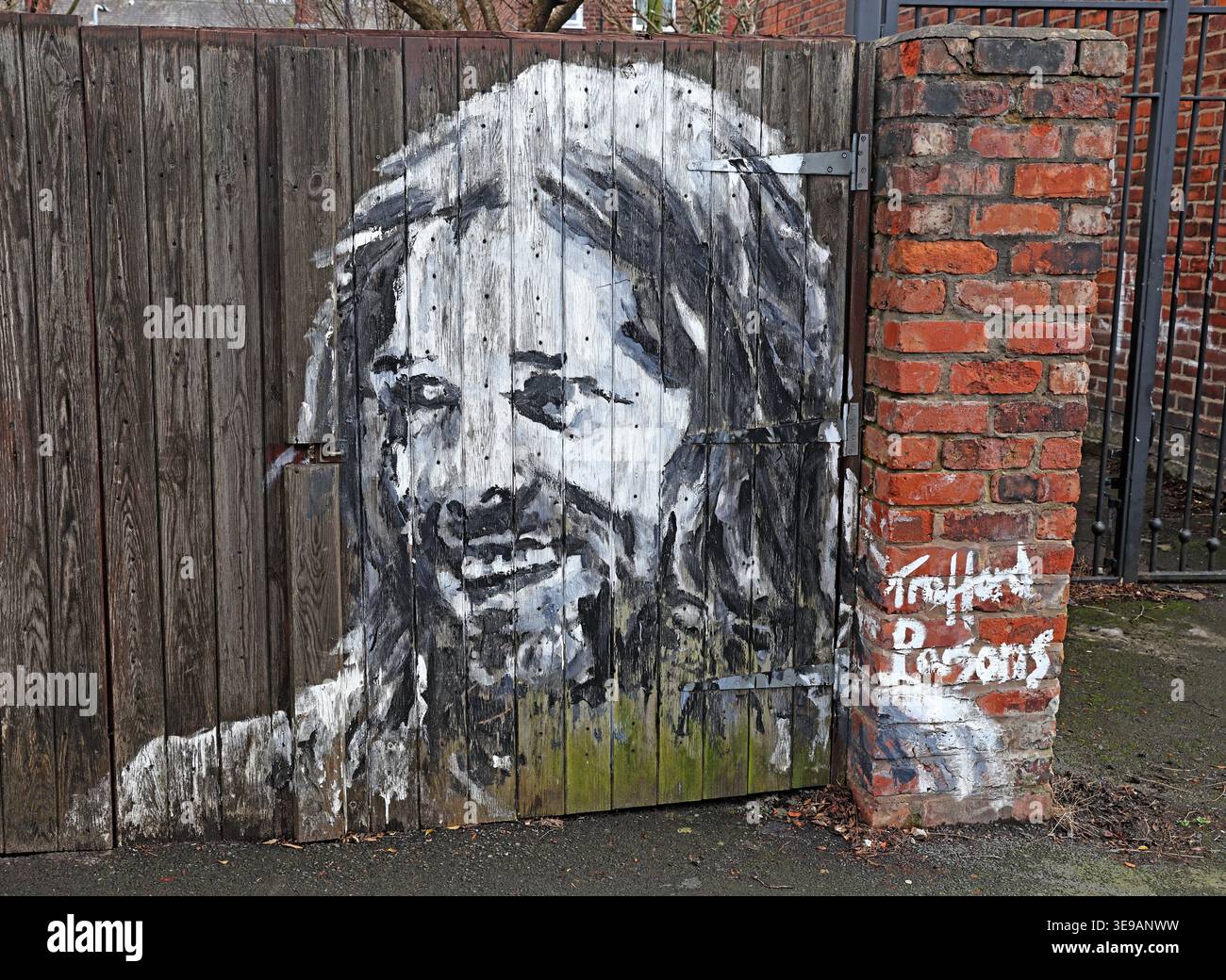 Trafford Parsons art in Levenshulme, Manchester, England, UK. Stock Photo