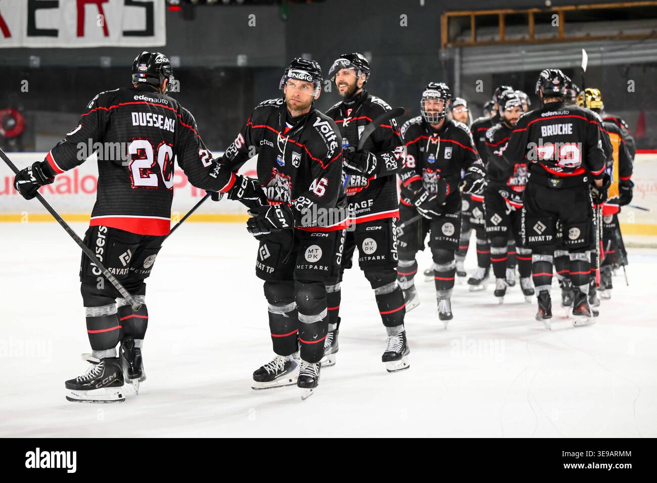 Team of Boxers de Bordeaux during the Synerglace Ligue Magnus- Final ...
