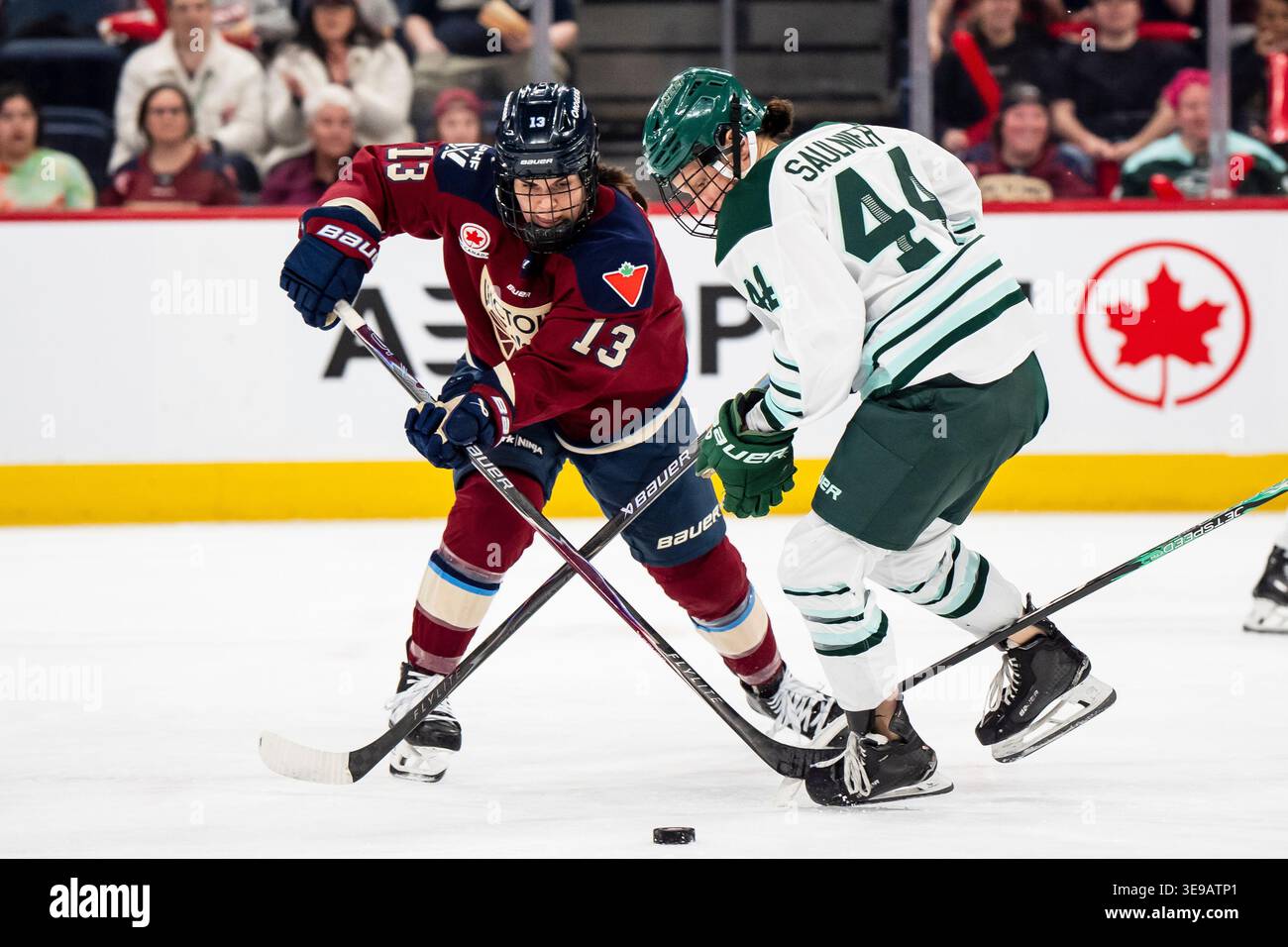 Montreal Victoire's Alexandra Labelle (13) and Boston Fleet's Jill ...