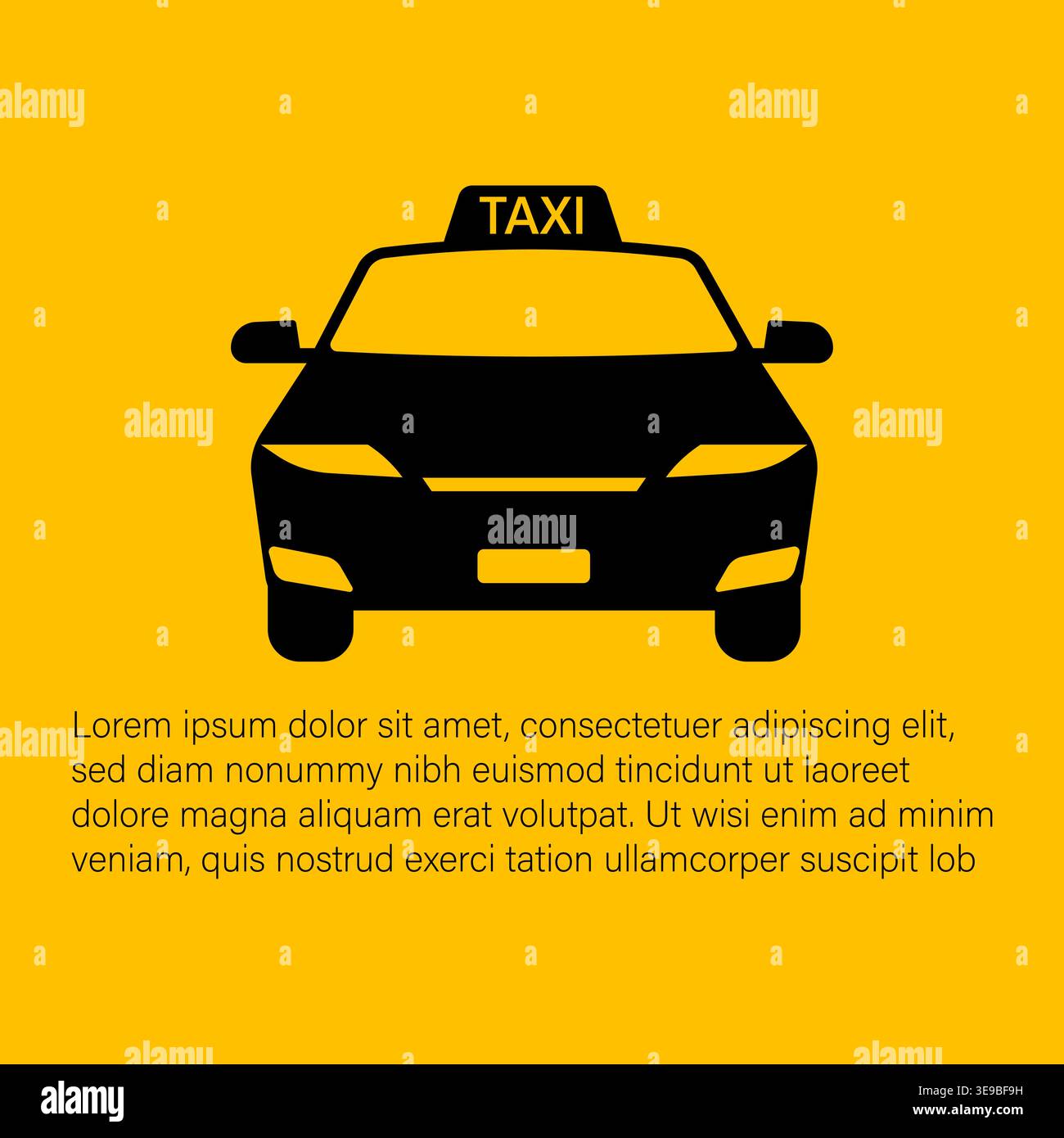 Taxi Icon Symbol. Vector Illustration Isolated on White Background. Stock Vector