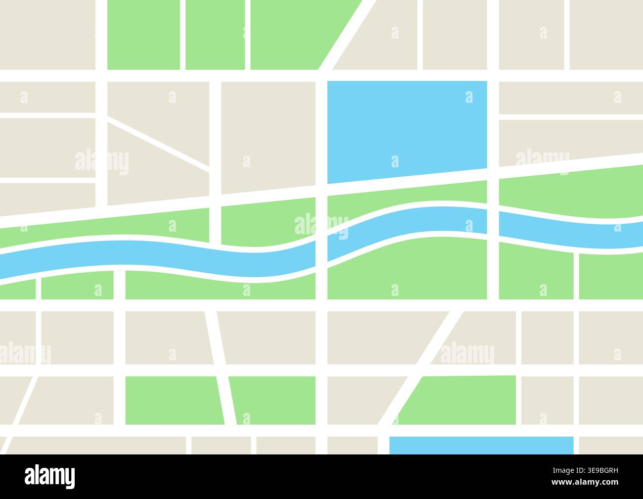 City Map in GPS Version. GPS Map Navigator. Vector Illustration. Stock Vector