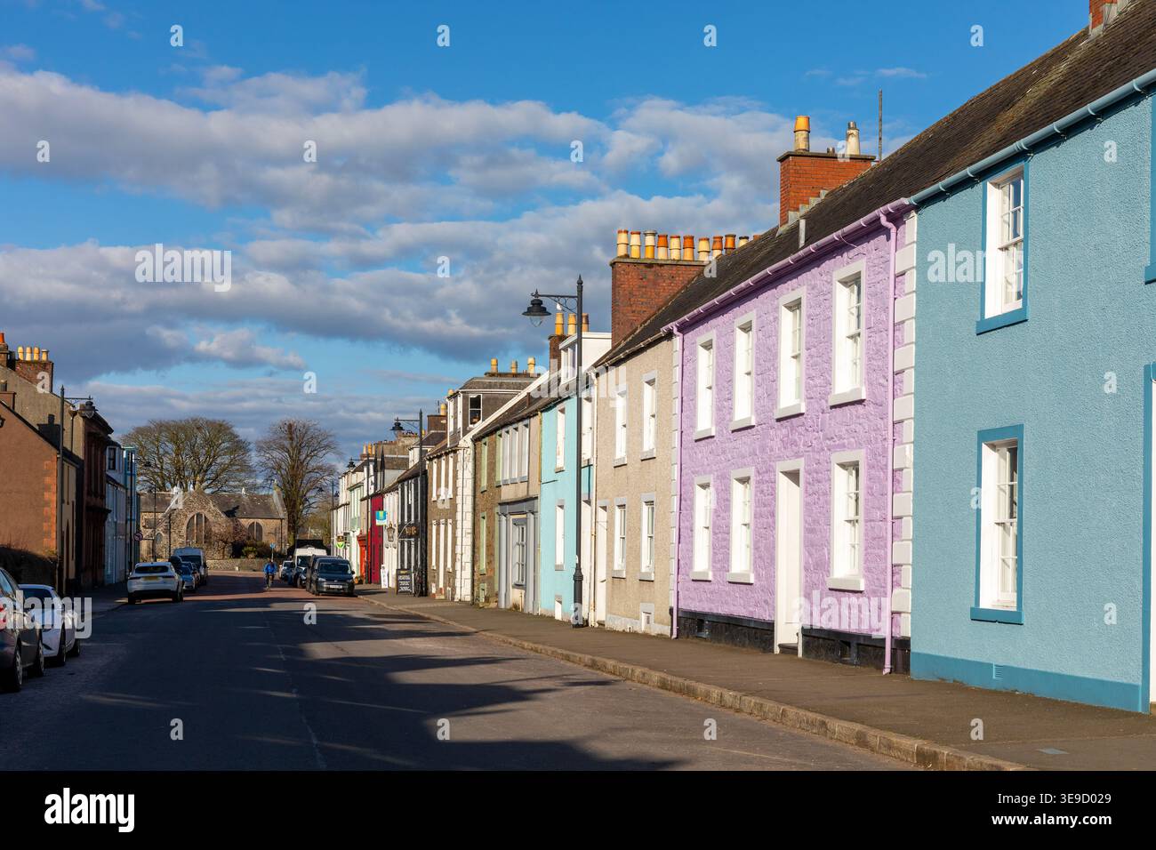 Kirkudbright; Street and Church; Dumfries and Galloway; Scotland; UK Stock Photo