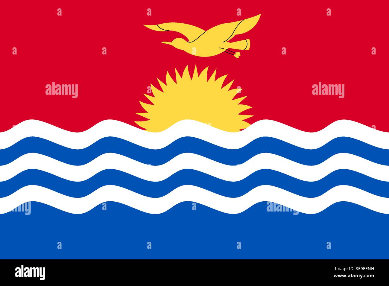 High quality Kiribati flag image suitable for editorial education travel and digital design projects Stock Vector
