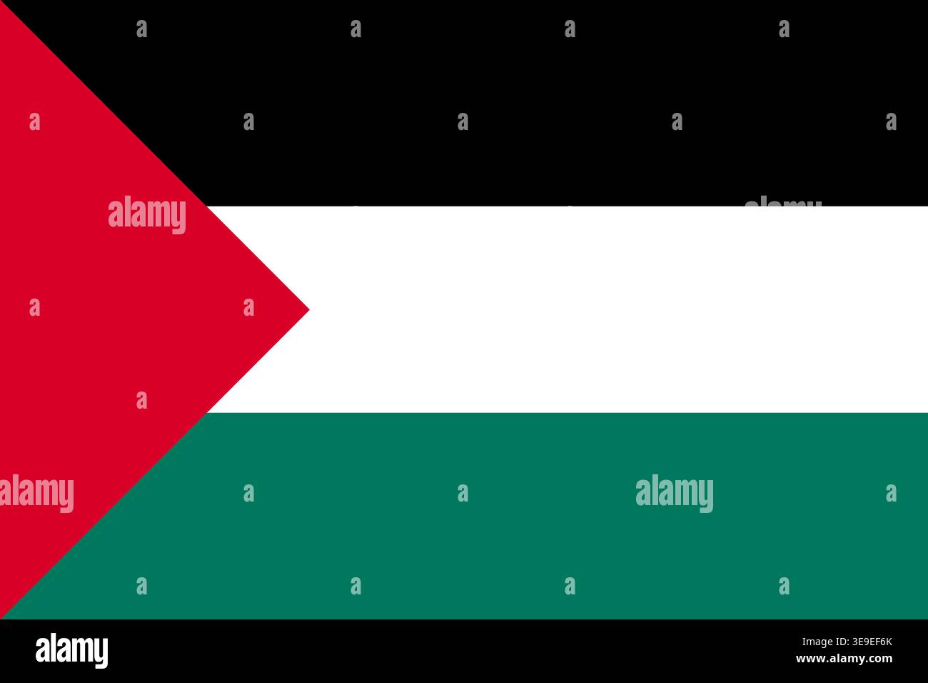 High quality Palestine flag image suitable for editorial education travel and digital design projects Stock Vector