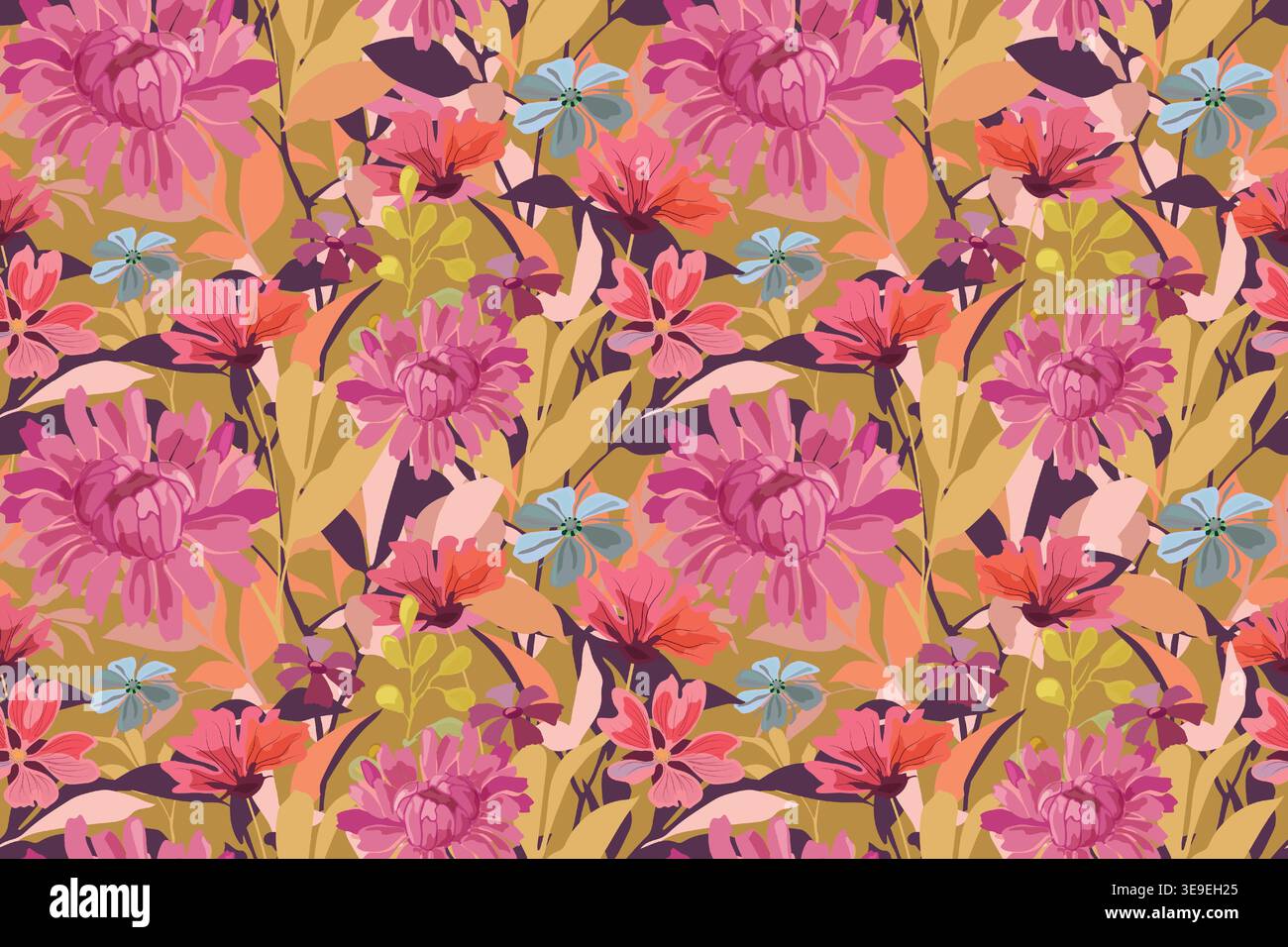 Vector floral seamless pattern Stock Vector