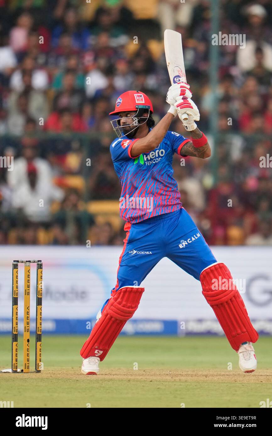 Delhi Capitals' KL Rahul bats during the Indian Premier League cricket ...
