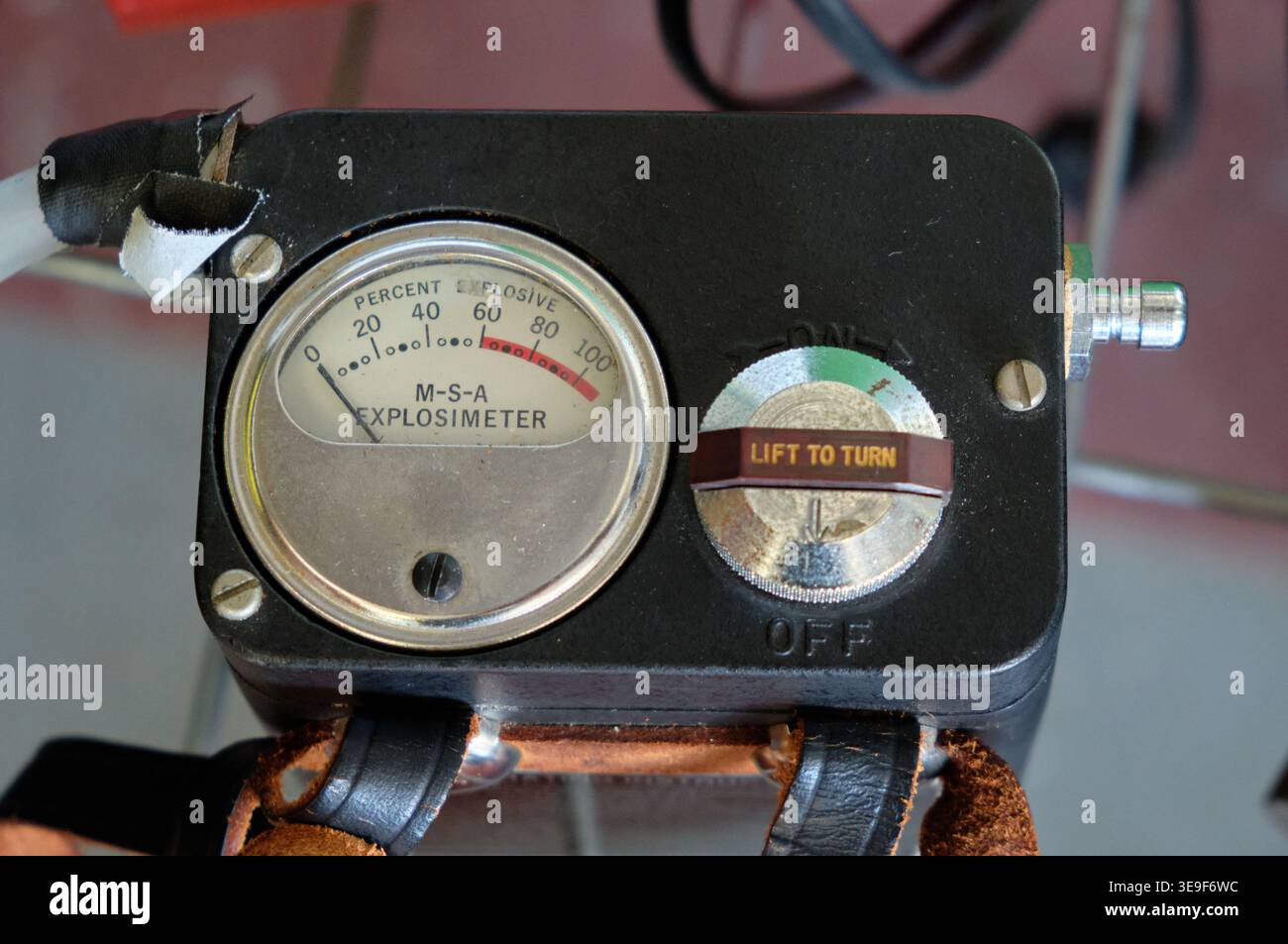 Vintage explosimeter at the decommissioned Manresa Island power plant ...