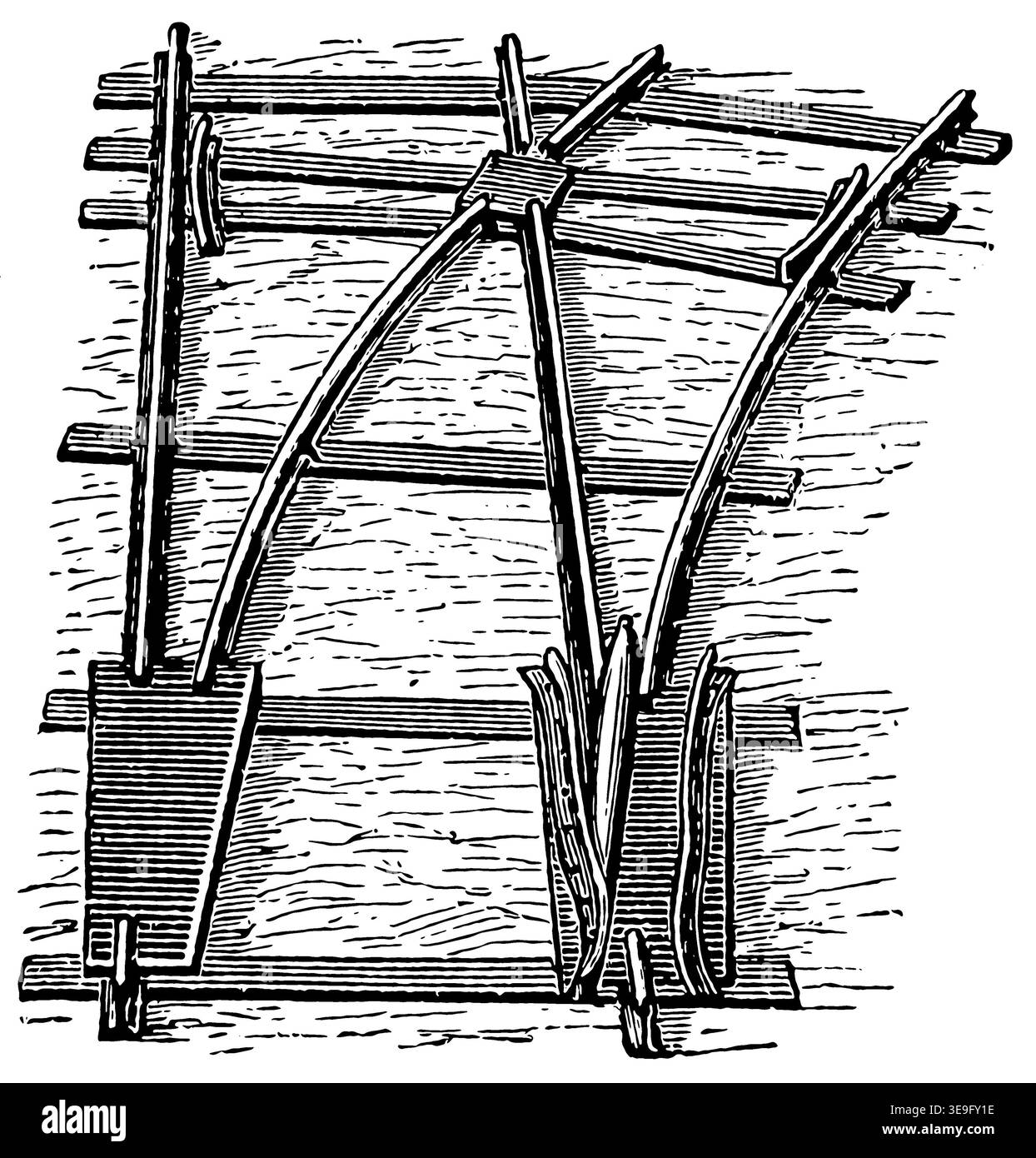 Switch with guide rail / Switch with check rail (railway turnout ...