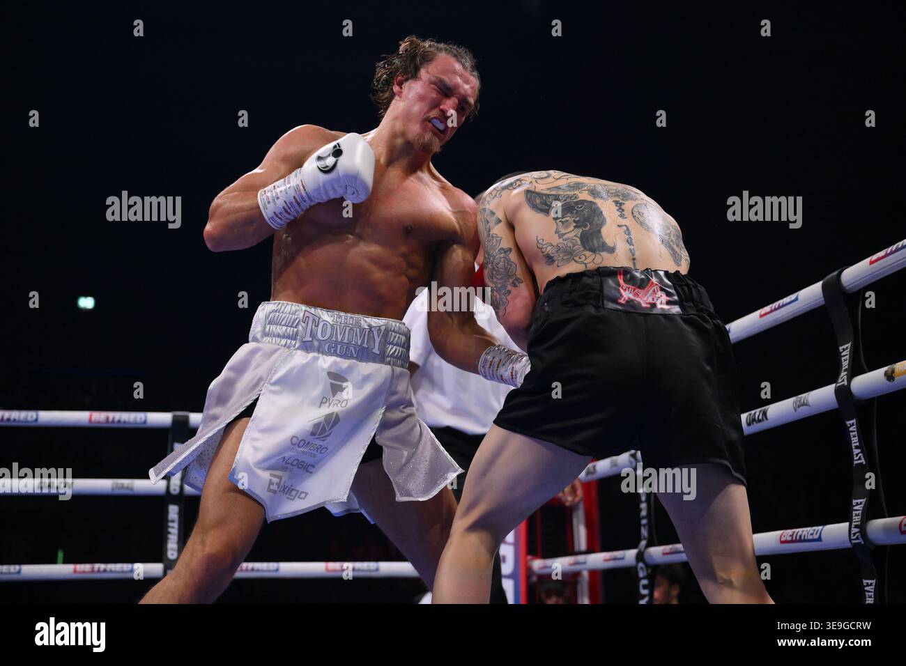 Boxer Tom Rafferty Tom Rafferty in action against Pablo Sosa Sosa at the M&S Bank Arena ...