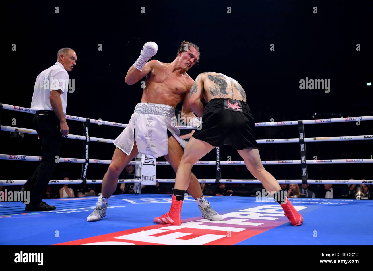 Boxer Tom Rafferty Tom Rafferty in action against Pablo Sosa Sosa at the M&S Bank Arena ...
