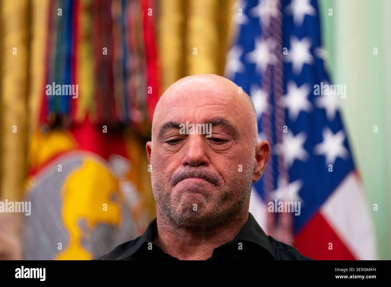 Media personality Joe Rogan attends an executive order signing ...