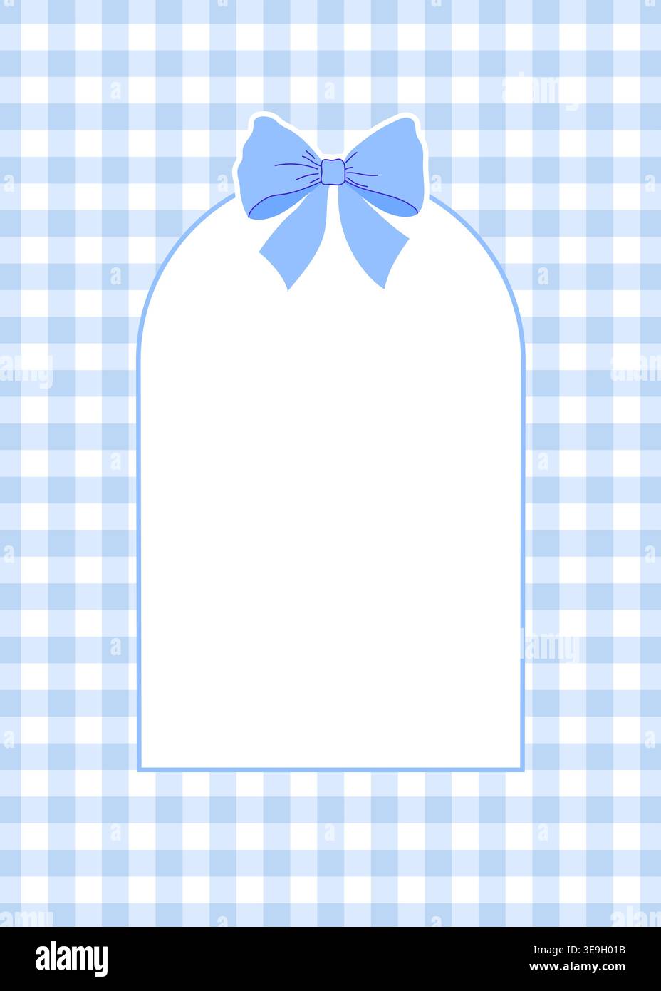 Baby Blue Gingham Border Baby Gingham Frame-gingham Patterned