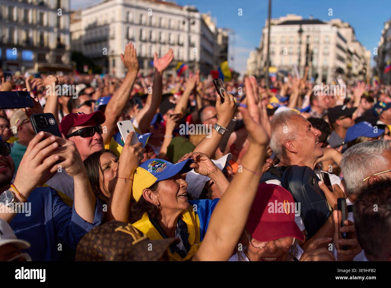 Venezuelan supporters react as Venezuela's opposition leader Maria ...