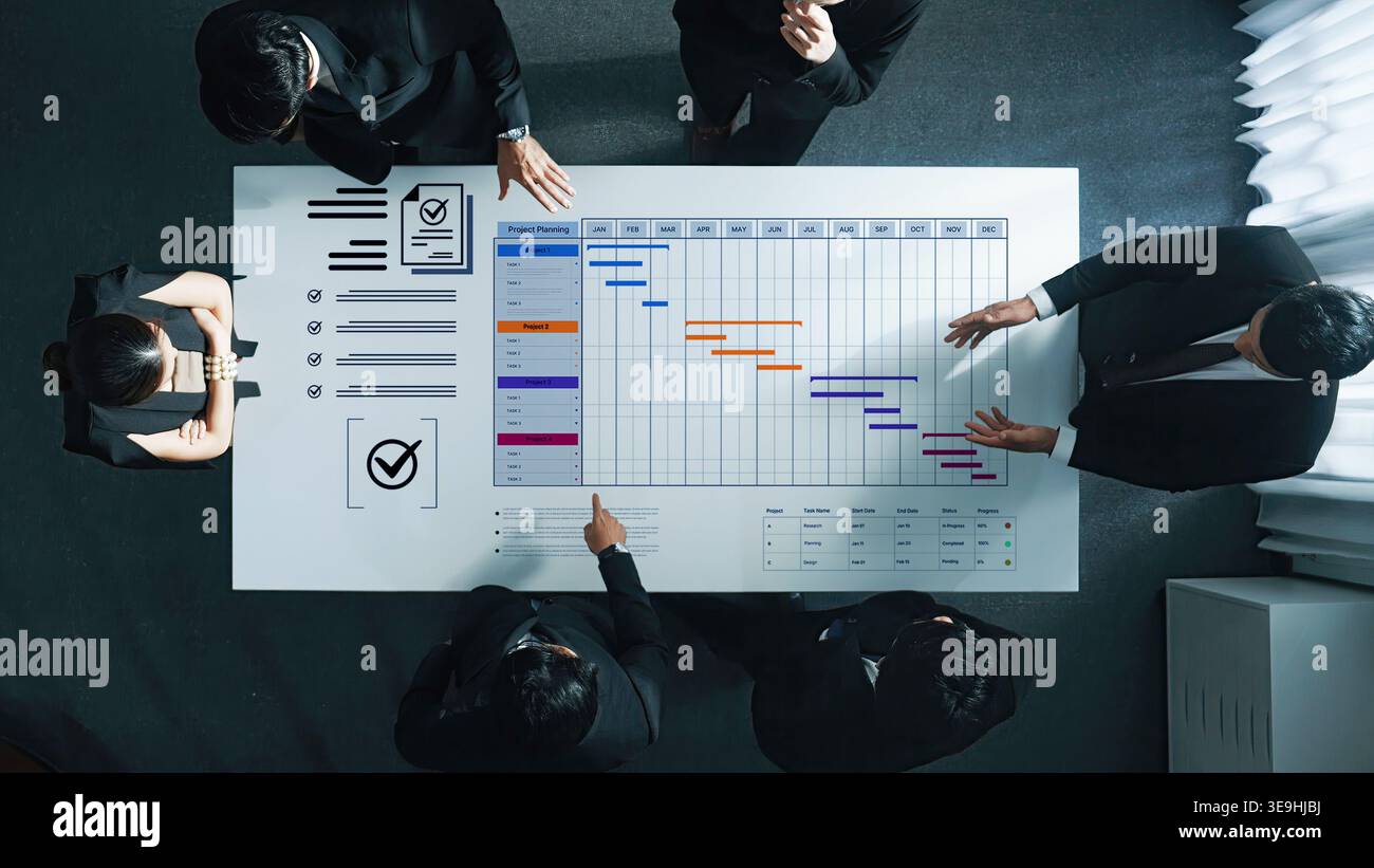 A project management dashboard for business. The interface features a ...