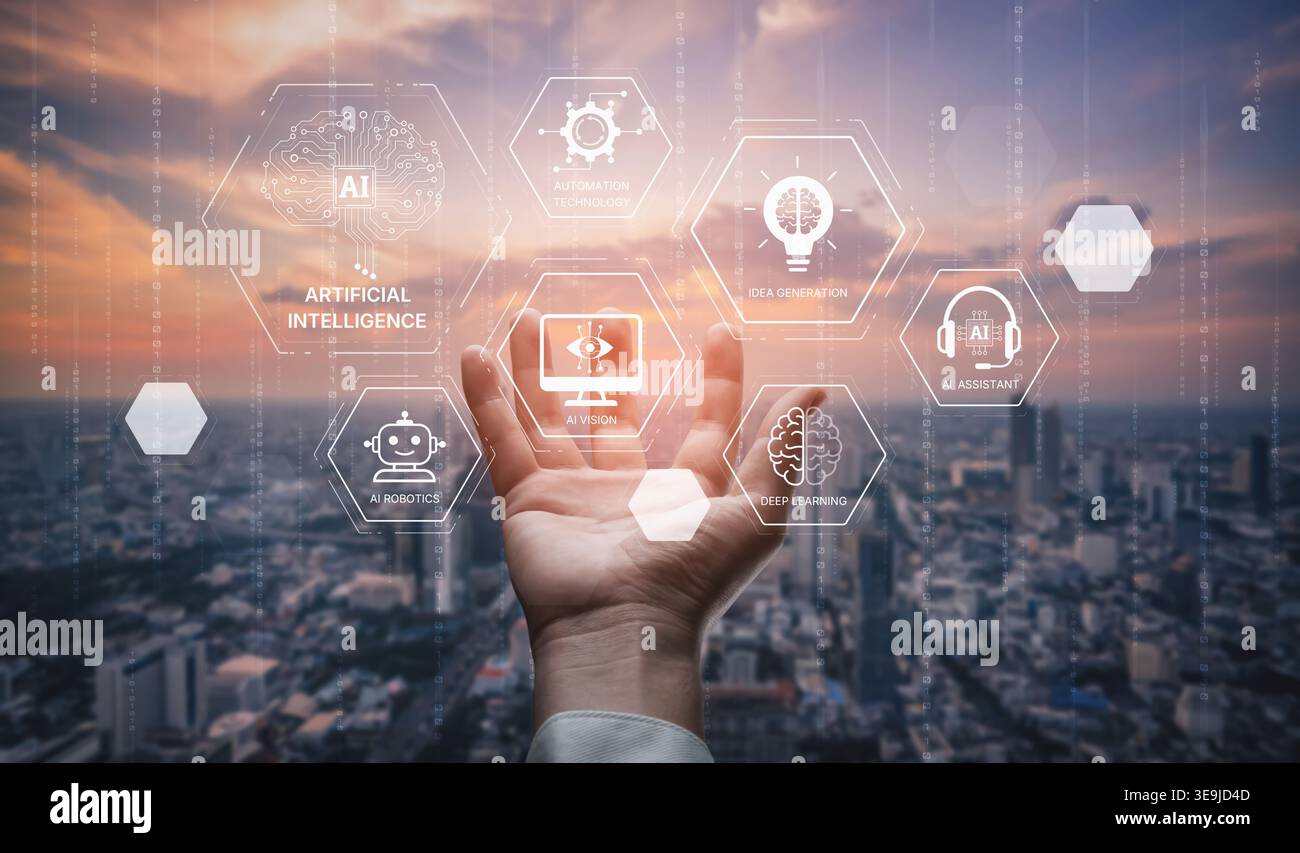 AI learning system involves deep learning, supervised machine learning ...