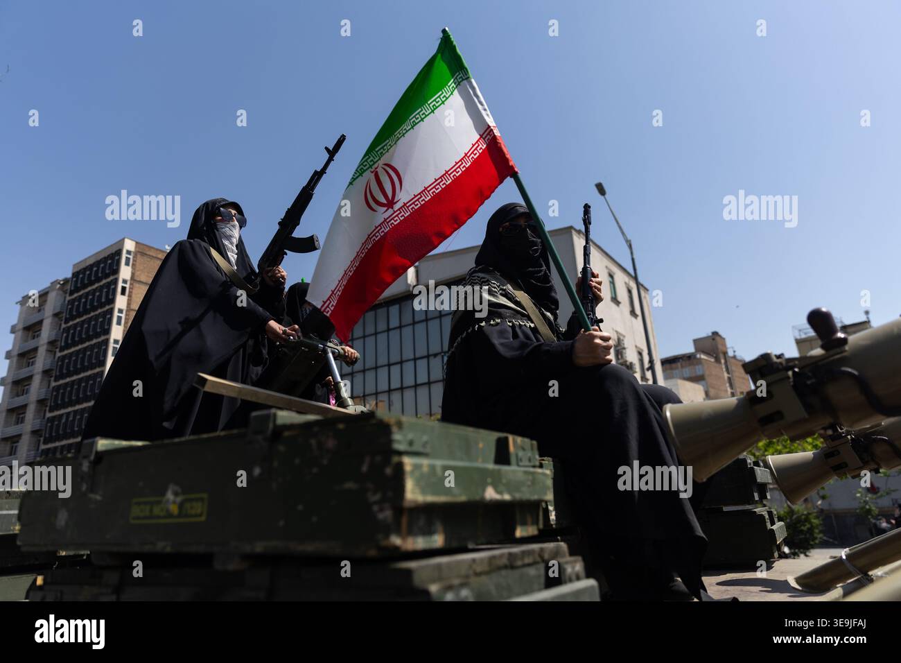 4/17/2026 A woman member of the Basij paramilitary, affiliated with ...