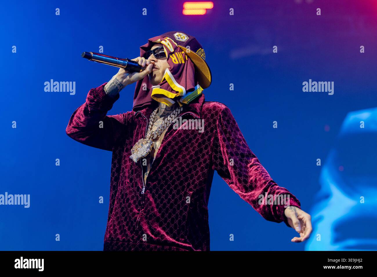 Rapper Central Cee (Oakley Neil Caesar-Su) during the Coachella Music ...