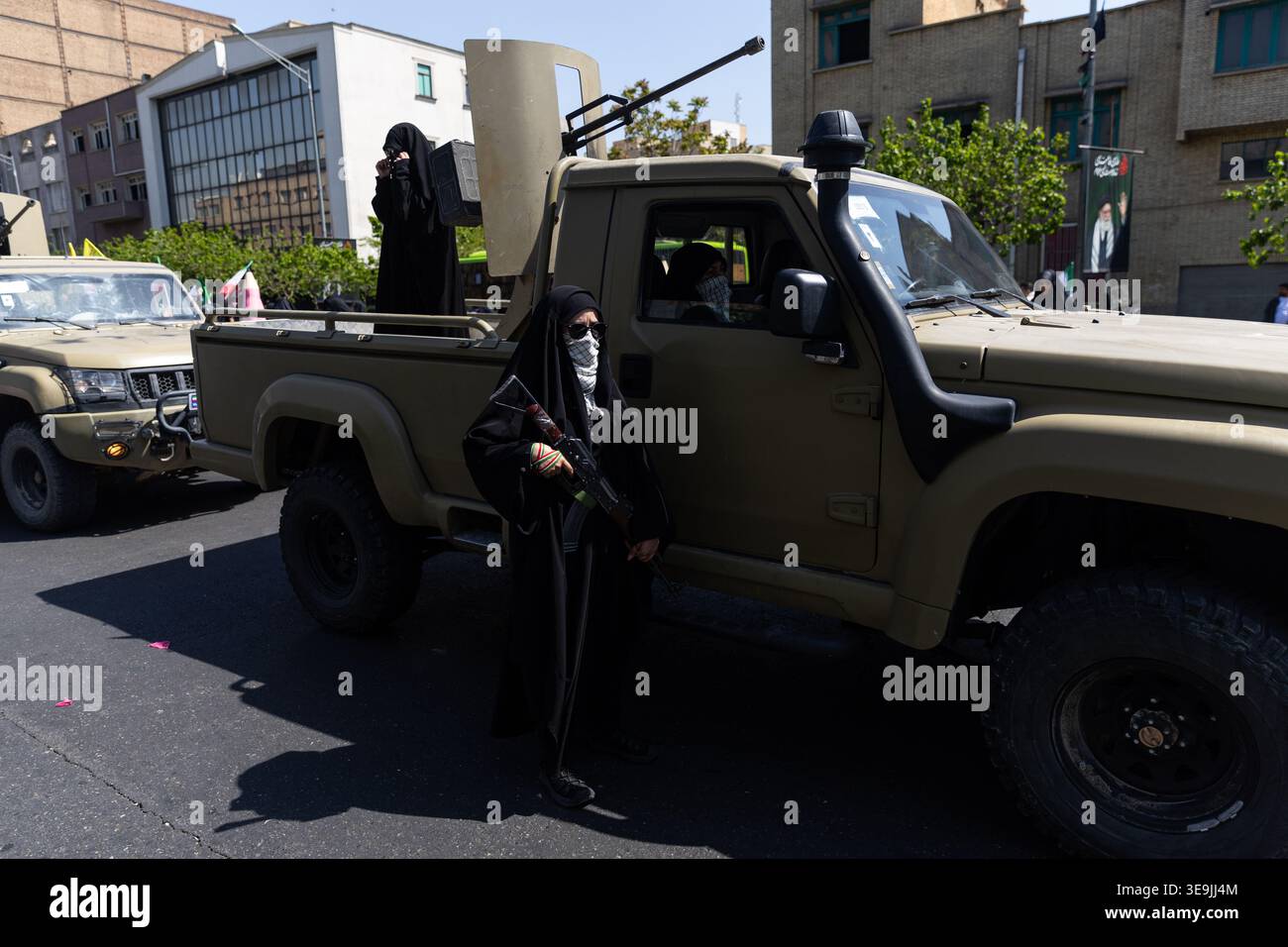 4/17/2026 A woman member of the Basij paramilitary, affiliated with ...