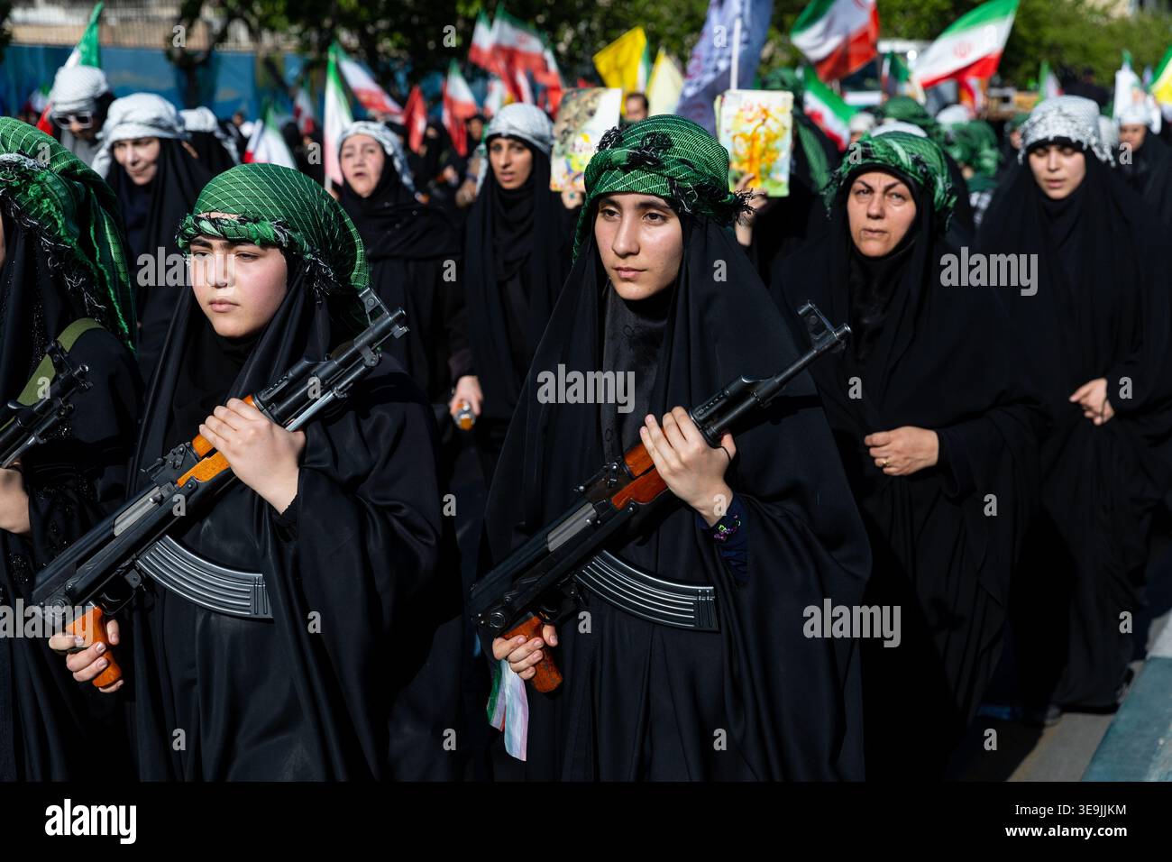 4/17/2026 Women members of the Basij paramilitary, affiliated with Iran ...