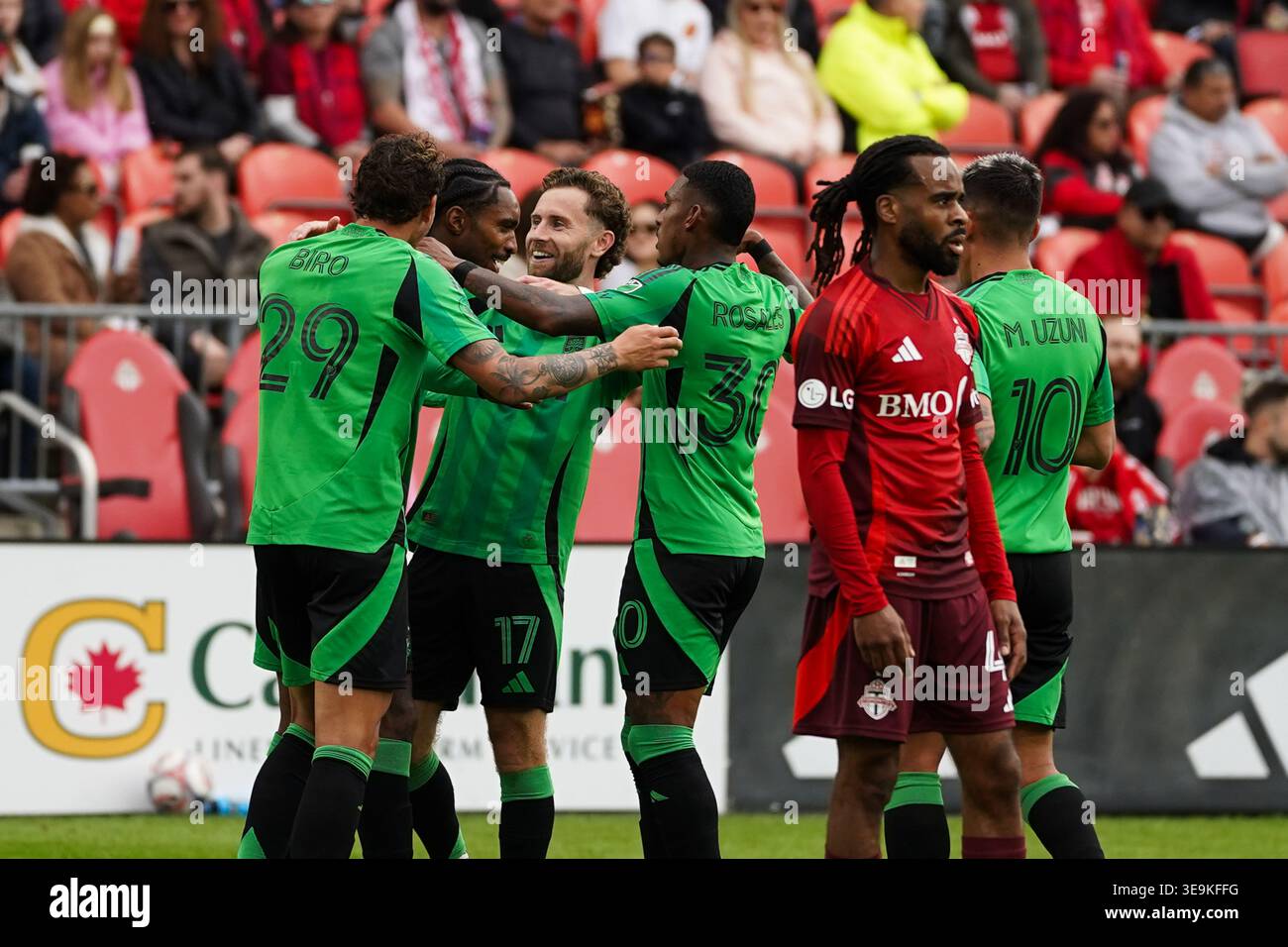 Austin FC Team celebrating their first goal of the game during the ...