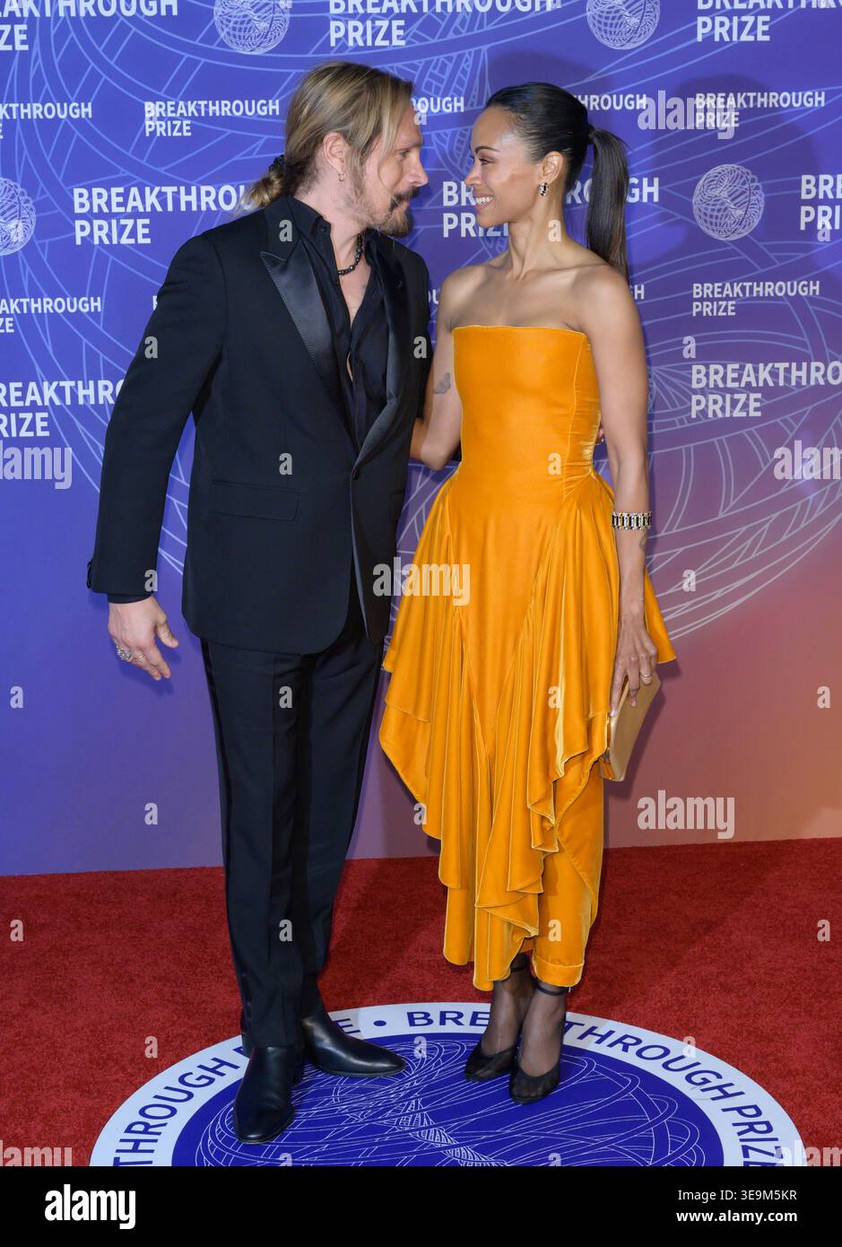 SANTA MONICA, USA. April 18, 2026: Zoe Saldana & Marco Perego-Saldana ...