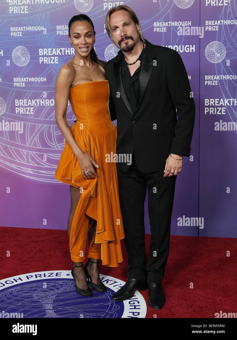 (L-R) Zoe Saldaña and Marco Perego-Saldaña at the 12th Breakthrough ...