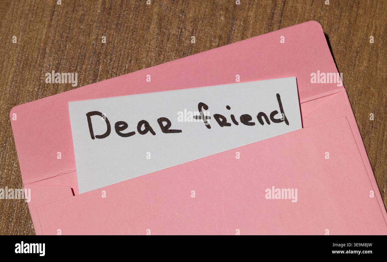 Pink Pastel Message A simple, personal message written on white paper tucked inside a ...