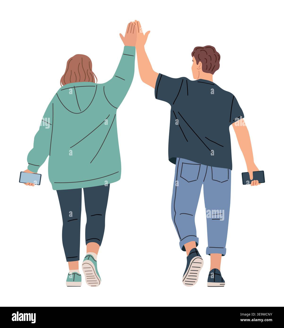 High five Stock Vector Images - Alamy