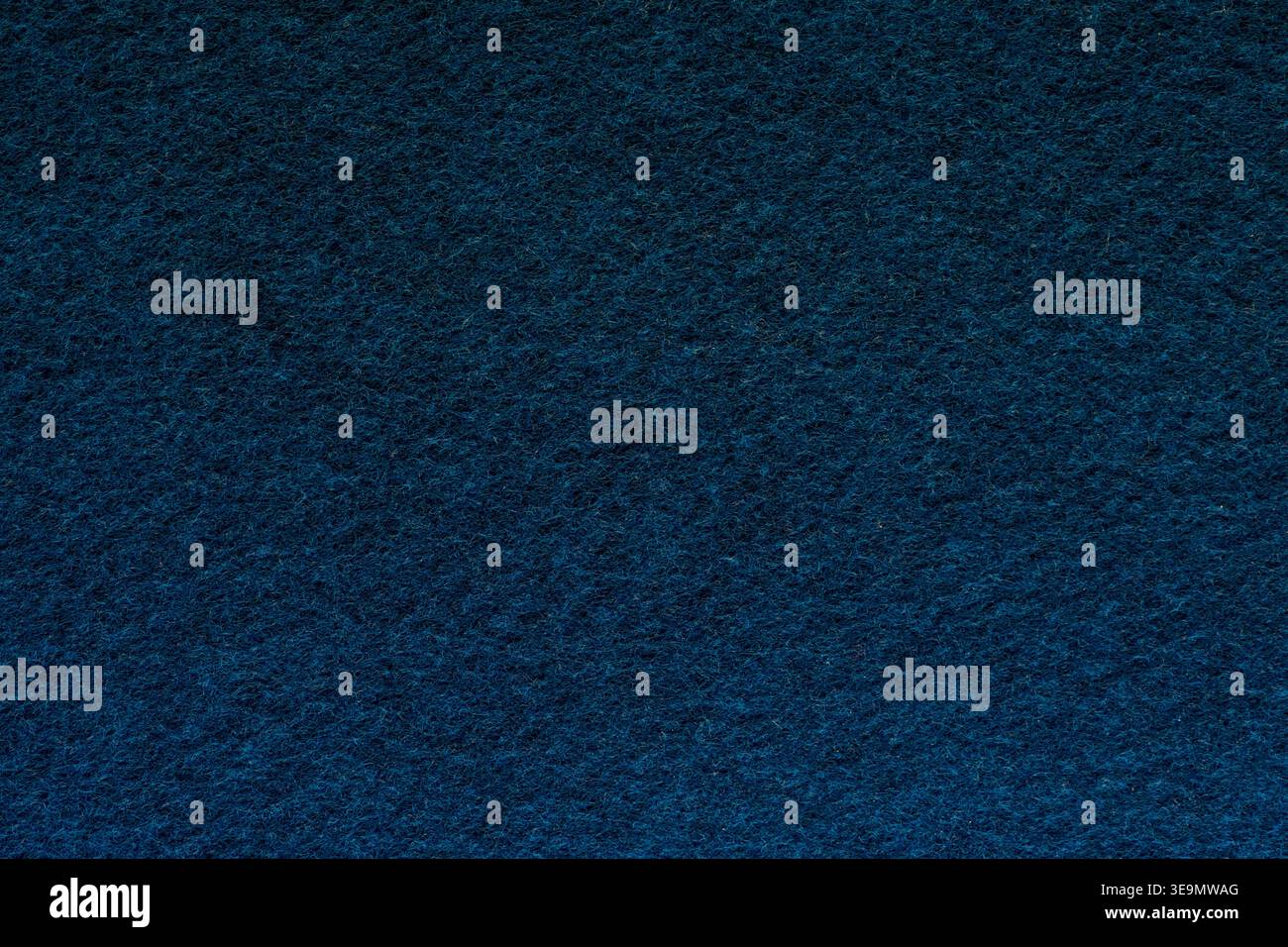 Close up blue material texture with soft surface used as universal background. Stock Photo