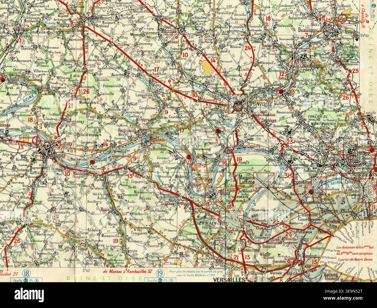 Michelin vintage map hi-res stock photography and images - Alamy