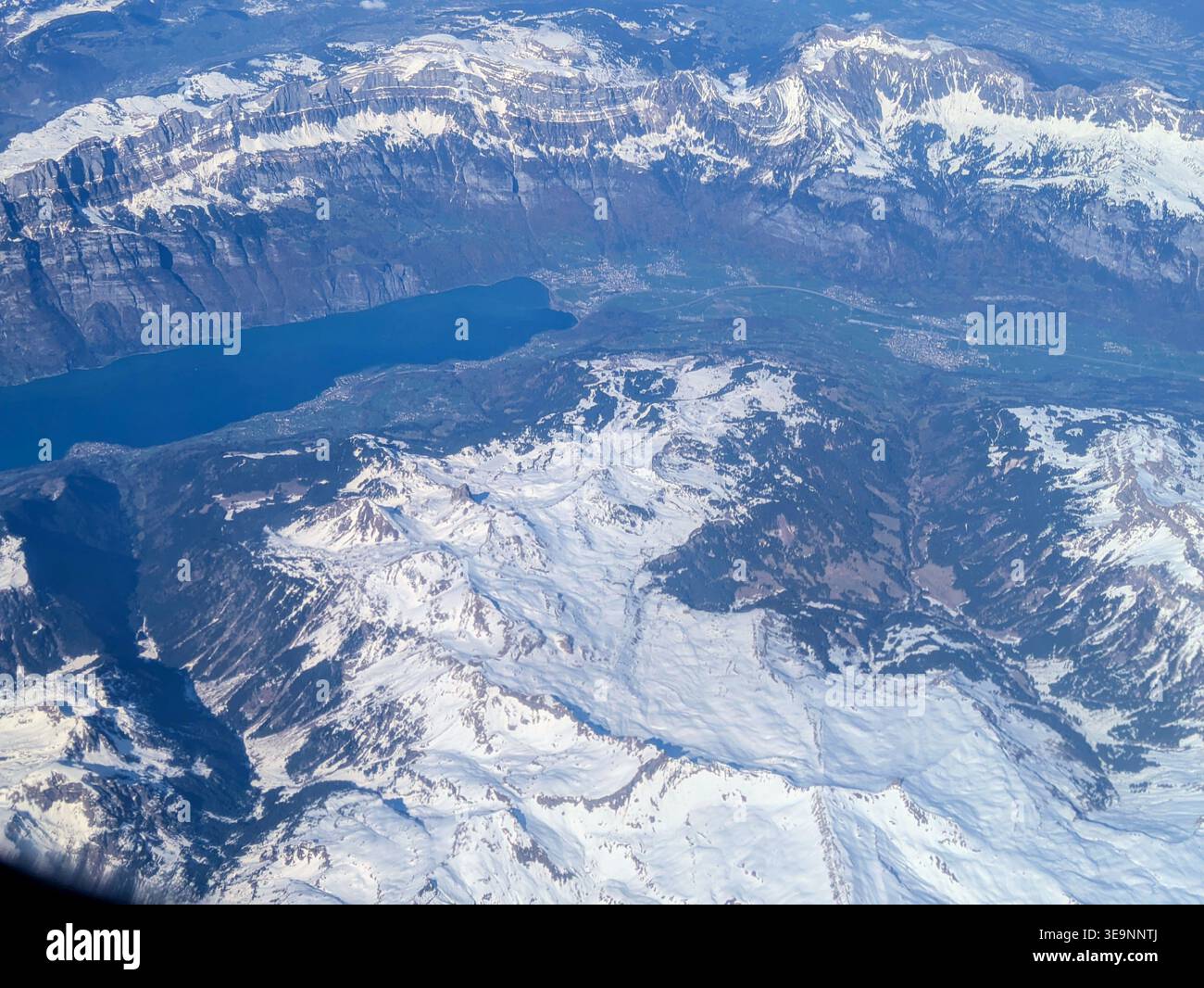 Aerial image taken from aircraft - Smartphone Captured Stock Image