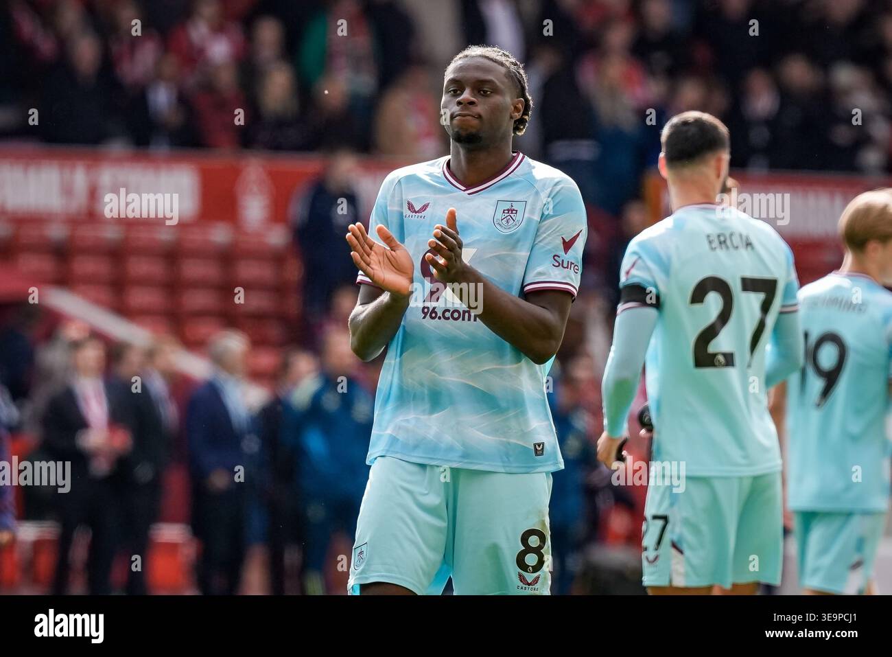 Lesley Ugochukwu Of Burnley Applauds The Fans After The Final Whistle lesley-ugochukwu-of-burnley-applauds-the-fans-after-the-final-whistle