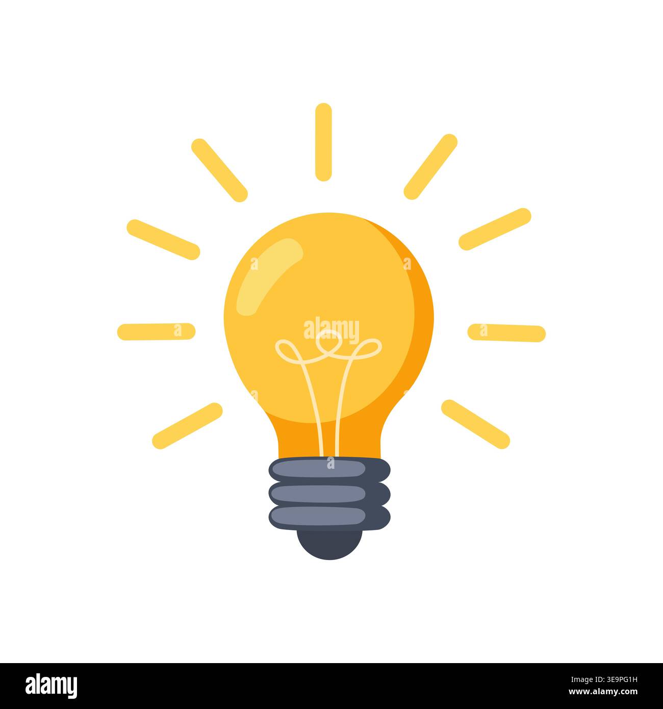 Light bulb with light rays Stock Vector