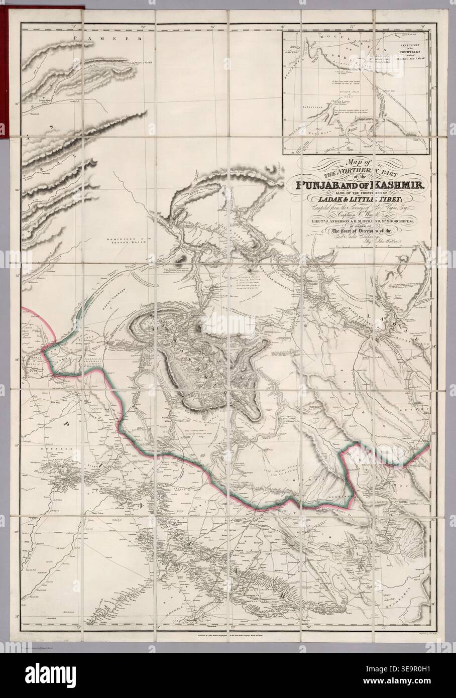 Map of the military divisions of British India, published in the