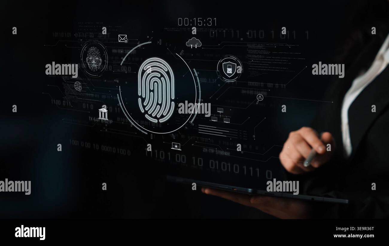 Biometric fingerprint identification and cybersecurity system ensuring ...